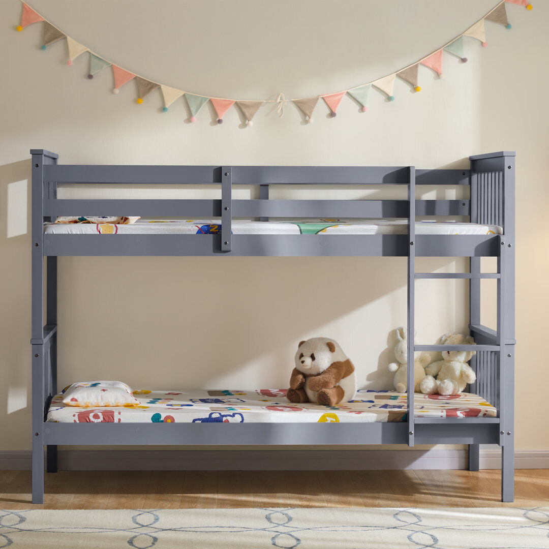 Latitude Run Muskoka 90 X 190cm Bunk Bed Grey UK Single - DE 90 x 190 cm