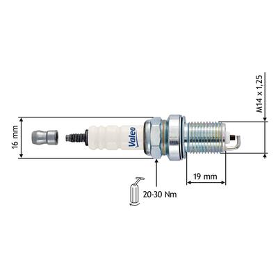 VALEO Zündkerze 246895 für Fiat Peugeot RENAULT