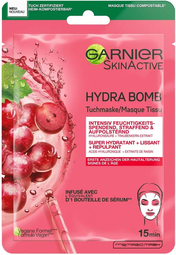 Garnier - SkinActive Hydra Bomb Tuchmaske Intensiv Straffend, Hydra Bomb anti age, 1 Stück