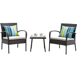 HTI-Living, Gartenlounge, Gartenmöbel Set 3-teilig für Terrasse, Balkon und Wintergarten