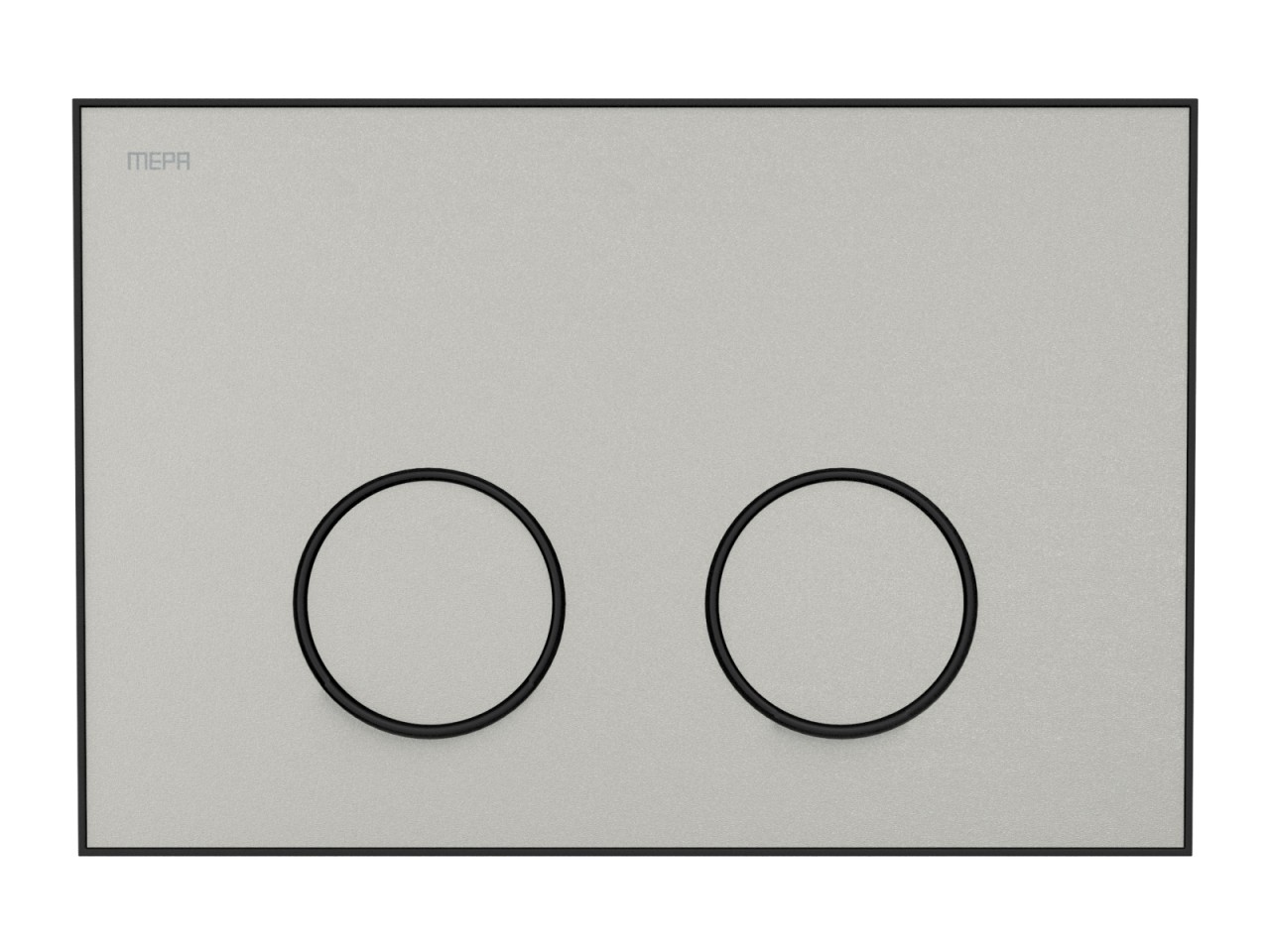MEPA Frame Betätigungsplatte 2-Mengen Warmgrau-Mattschwarz, 421058 421058