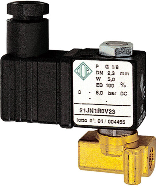 Riegler 2/2-MV, MS, NF, direct, 24V CC, 5W, FKM, G1/8, PN0-8bar (MV 1321 G)