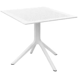 Quadratischer Tisch aus Polypropylen für den Innen- und Außenbereich für Bars Restaurants Hotels und Gärten HoReCa-Nutzung 70x70x75h cm weiß