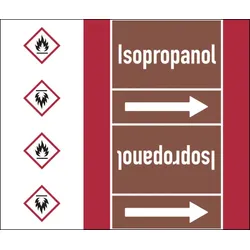 Rohrleitungskennzeichen Isopropanol - 33000x180 mm Folie selbstklebend