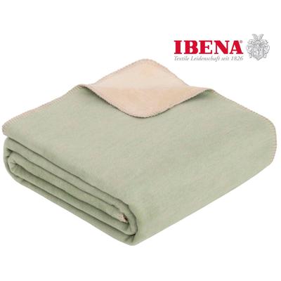 Wohndecke IBENA "Wohndecke Doubleface Dublin", grün (salbei, natur), B:150cm L:200cm, Baumwolle, Polyacryl, Polyester, Wohndecken, Wohndecke, in trendigen Farben
