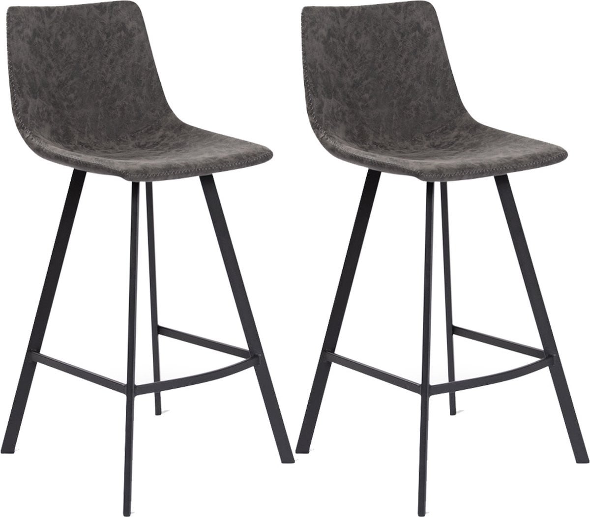 Lage Barkruk Mill Grijs - 2 Stuks