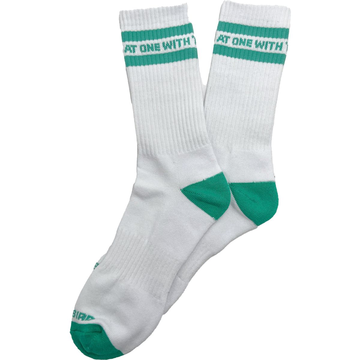 Bleubird Crew Socks - Saga - White/Teal white/teal S CRWSCK-SAGA-WHITE-S