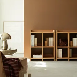 Harry - Bücherschrank aus massivem Mahagoni niedrig