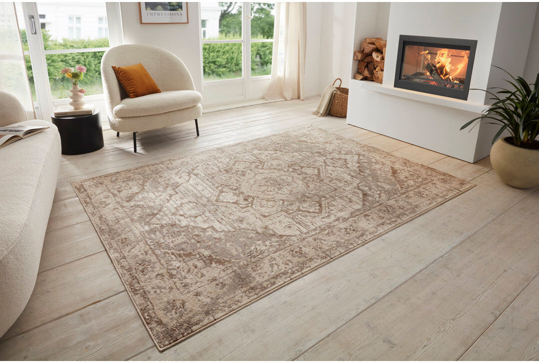 Hanse Home Terrain Beige/Brown Rug Creme Brown Rectangle 80cm x 120cm
