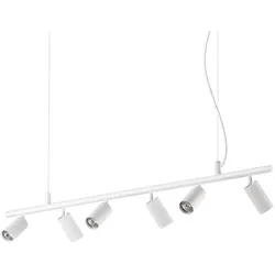 Ideal Lux Pendel-/Deckenleuchte DYNAMITE SP6, inkl. 6x GU10 7W 3000K, dreh- und schwenkbar, Weiß IDEA-231433