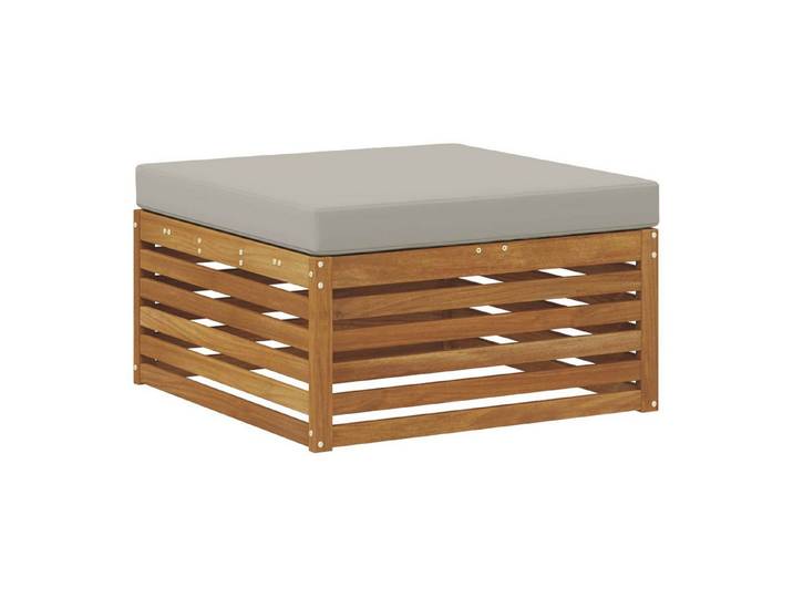 vidaXL Sofaelement Outdoor-Fußhocker Massivholz Natur (1 St)