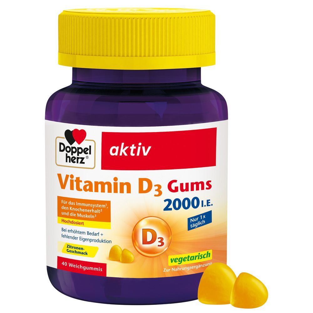 Doppelherz Vitamin D3 2000 I.E.Gums 40 St Kaudragees
