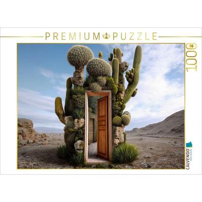 CALVENDO Puzzle Tür auf ins Abenteuer im Wüstengarten | 1000 Teile Lege-Größe 64x48cm Foto-Puzzle für glückliche Stunden