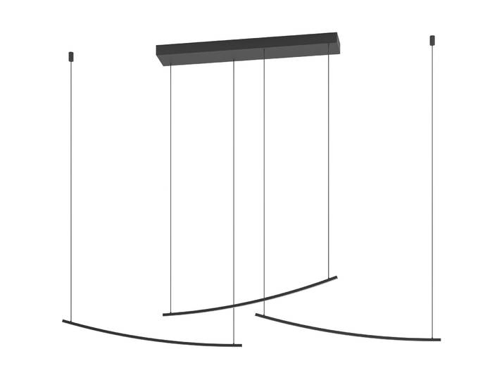 Pendellampe Villeggi Schwarz 3600 lm Dimmbar B 10 cm