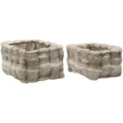 Korb STOCKHOLM klein (BHT 35x25x19 cm) - braun - BHT 35x25x19 cm