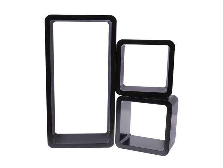 Wandregal SOLA 3er Set schwarz