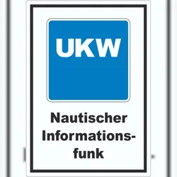 HB-Druck Nautischer Informationsfunk (mit Kanal) Aufkleber A5 (148x210mm)