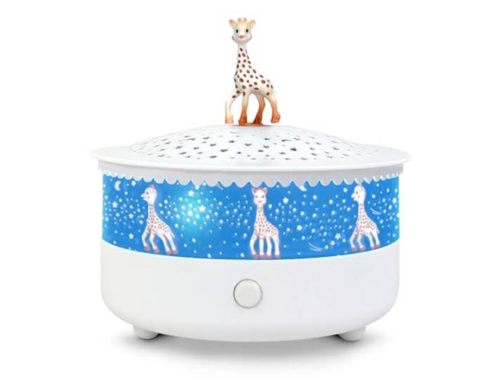 Trousselier - Sophie de Giraffe Muziek Baby Nachtlampje - Nachtlampje met Huil Detector Kinderen Sterprojector Oplaadbaar USB - 4 Muziek inbegrepen - 14 cm