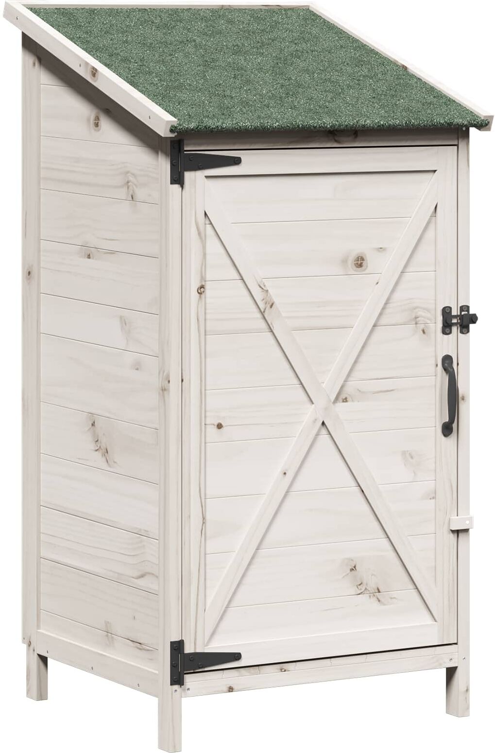 vidaXL Abri de jardin Blanc 59,5 x 56 x 113,5 cm Bois de Sapin Massif