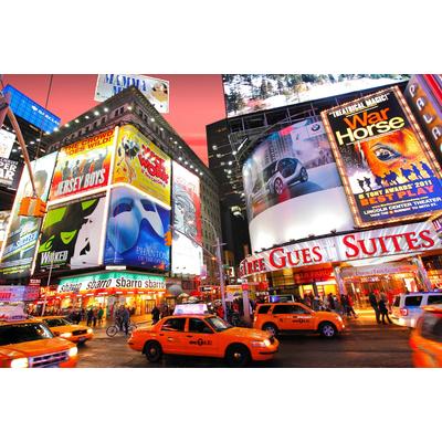 Fototapete PAPERMOON "Time Square", bunt, B:3,5m L:2,6m, Vlies, Tapeten