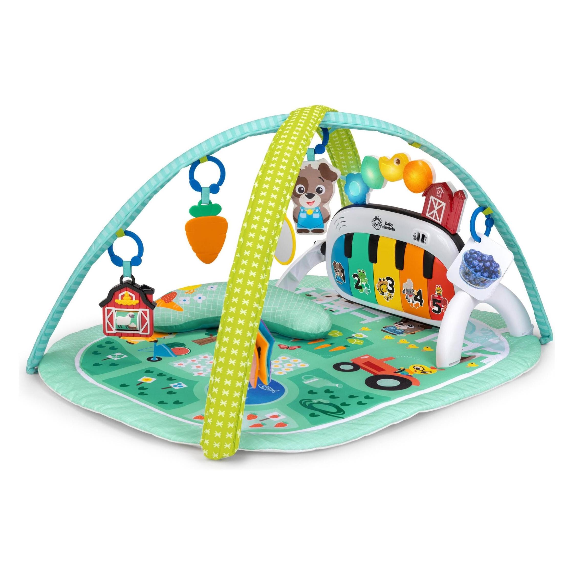 Baby Einstein 4-in-1 Kickin' Tunes Musical Meadow aktivitetstaeppe med musik (Deutsch, Englisch, Französisch) (BE-17447)