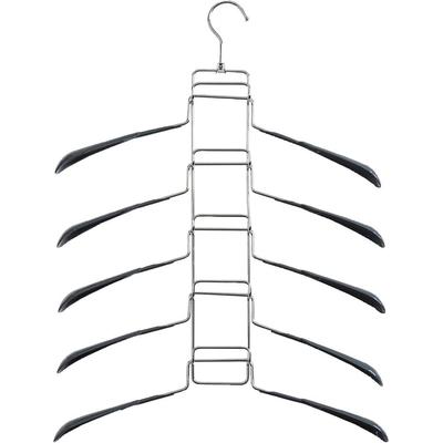 Kleiderbügel ZELLER PRESENT, grau, Metall, Kleiderbügel, Kleiderbügel, Metall/Kunststoff