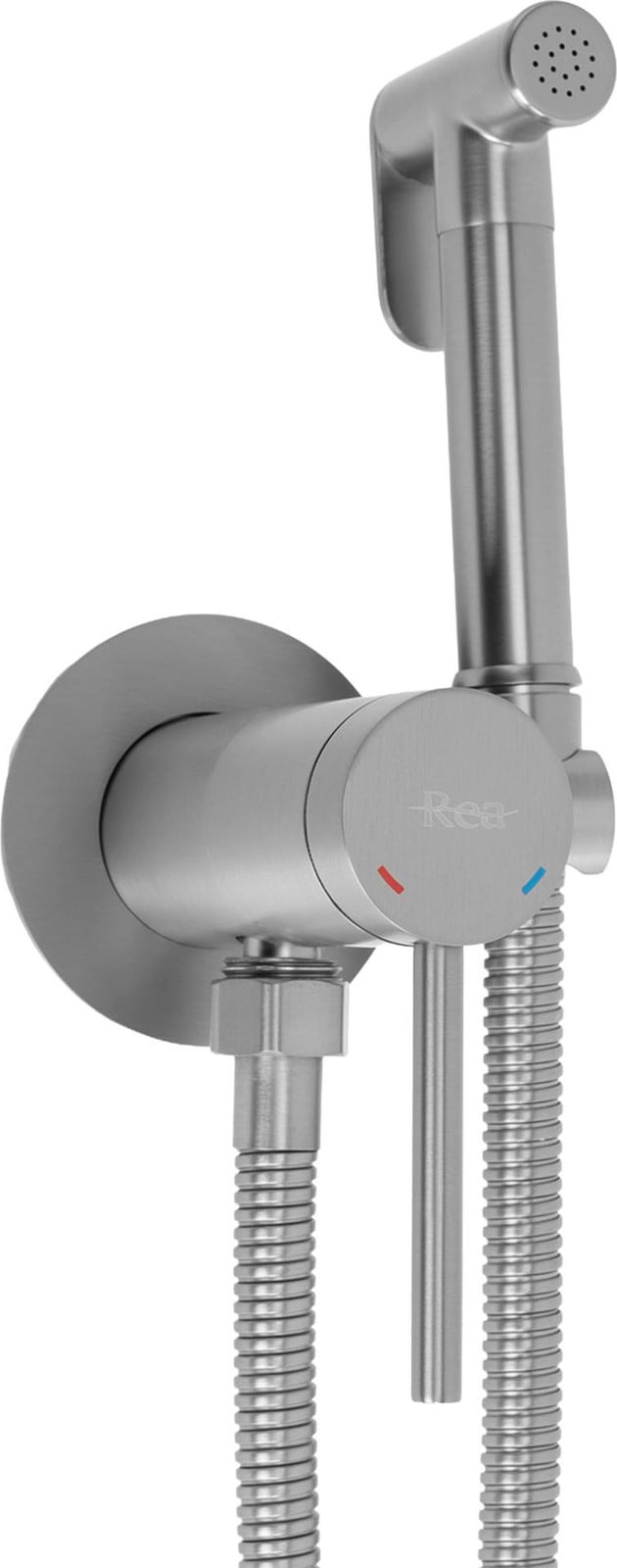 Rea Foss Clif Inbouw Bidetmengkraan met Draaibare Uitloop - Brush Nickel