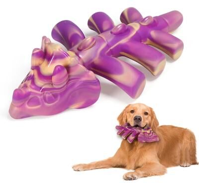 Uplift Picks Durable Beef Flavor Dog Chew Toy Animal Shaped Interactive Training Toy triceratops