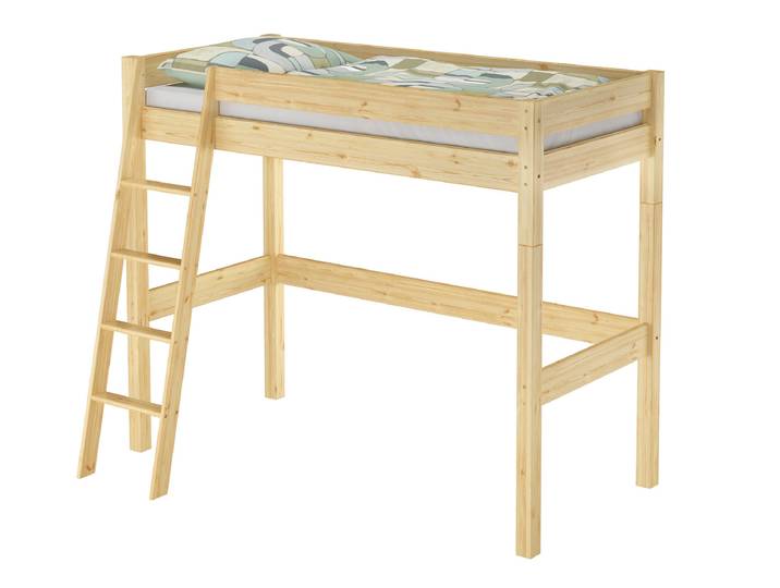 Hochbett 90 x 200 cm Kinderbett Stockbett Hochbett Kiefer Massiv