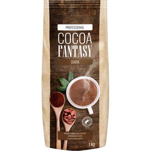 Jacobs Kakao Cocoa Fantasy Dark Trinkschokolade, Pulver, 30% Kakaogehalt, für Kaffeeautomaten & zum Anrühren, 1 kg