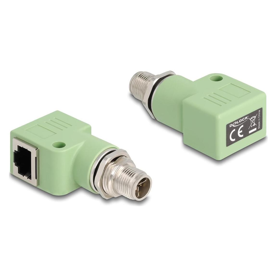 Delock M12 Adapter X-kodiert 8 Pin Stecker zu RJ45 Buchse Ca (RJ45) (60683)