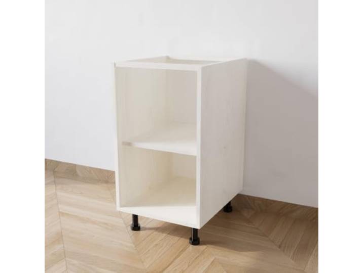 Calandrelli Küchenunterschrank 40x55,5x72 cm Weiße Lärche, ohne Türen ohne Tür, weiße Lärche