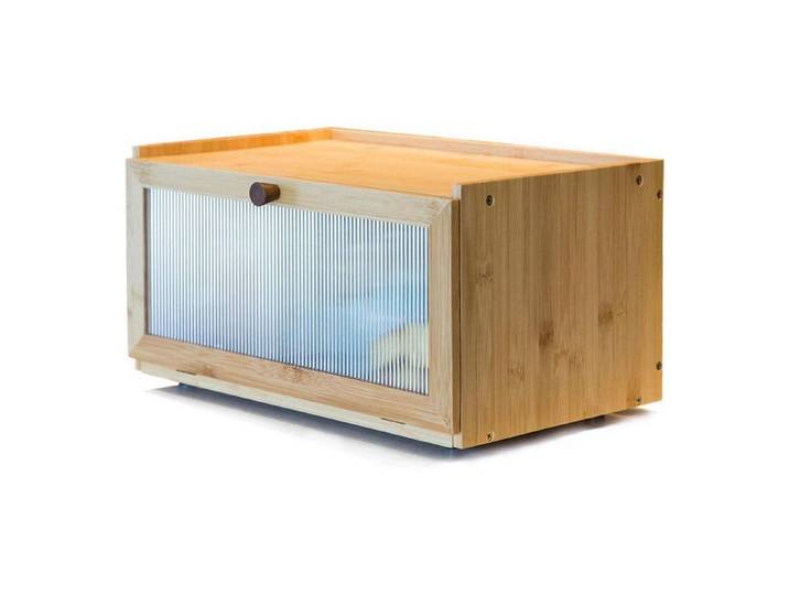 LuxusKollektion Brotkasten Brotkasten Holz Brotaufbewahrung Brotbox 40x25x20cm bambus, Naturmaterialien