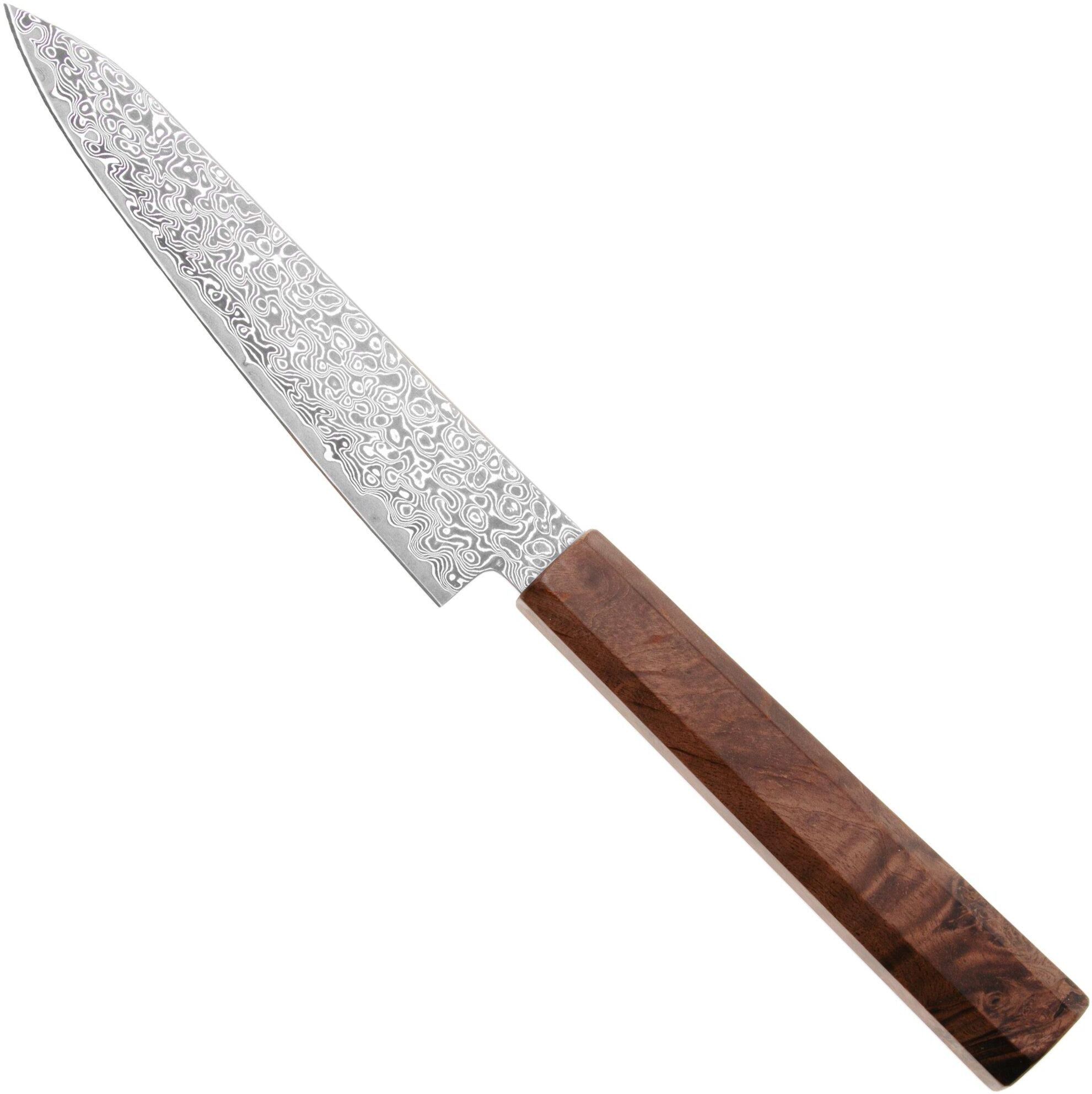Nóż petty Musashi H1348 Damascus VG-10, Brown Birch, 13.5 cm