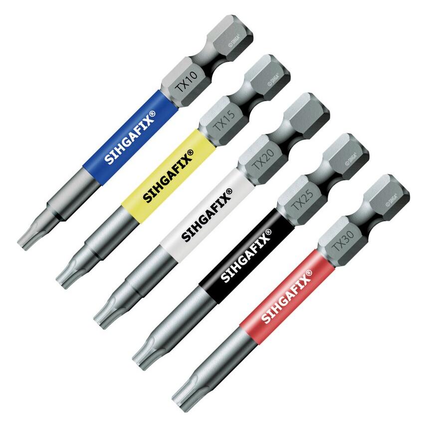 Sihga Schraubendreher-Einsätze FIX SET INOX (Innensechsrund TX) (40192)