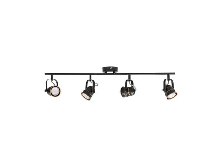 Lindby Spot Leonor à intensité variable en Noir Métal e. a. pour Salon & Salle manger (à 4 lampes\, GU10)\, Lampe encastrable\, plafonnier\, applique