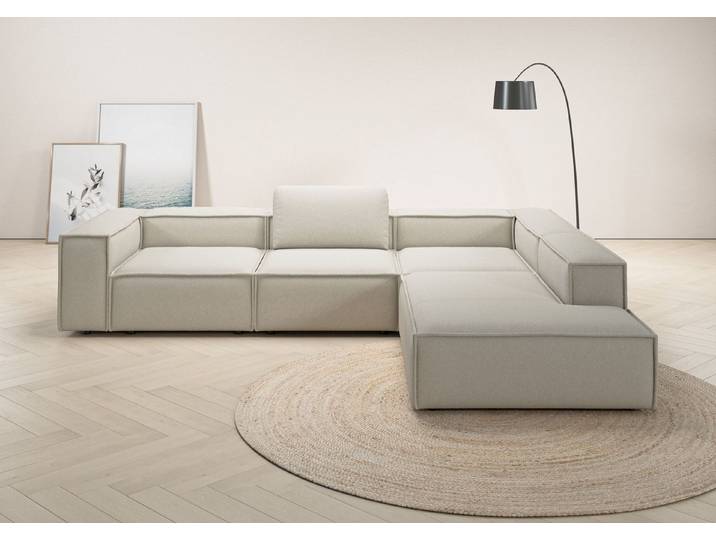 Home affaire Ecksofa Watertown luxuriöses Design & erstklassige Qualität, Japandi Design, Breite 311 cm