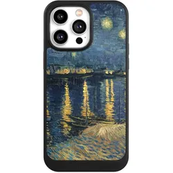 Nivocase Hülle für Apple iPhone 14 Pro Max Handyhülle NIVOcore Case Schwarz Kunst Malerei (Apple iPhone 14 Pro Max), Smartphone Hülle, Schwarz