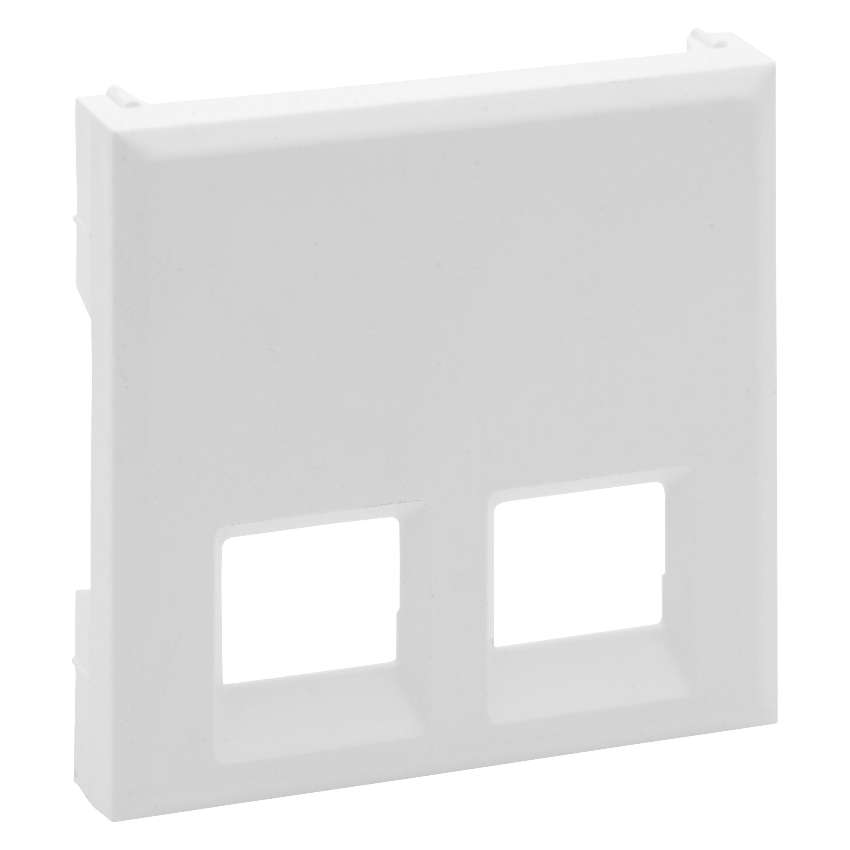 Legrand Niloe Step Abdeckung 2-fach Rj11/Rj45 Farbe: Ultraweiss 864143 (864143)