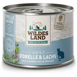 WILDES LAND Katze 6 x 185g Forelle und Lachs
