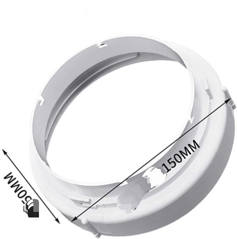 INF Adaptateur d'évacuation AC portable 15cm - Compatible avec Midea climatiseur portable, embout volet ABS blanc pour tuyau