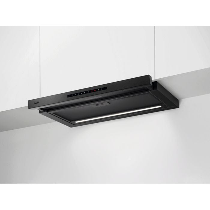 AEG TP66D61HZ Abluft/Umluft Dunstabzugshaube/Esse Flachschirmhaube 60 cm (Schwarz) 942 022 898