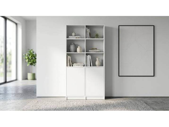 Stylishes Regal MDF Beschichtet MDF Weiß matt