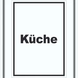 HB-Druck Küche Aufkleber mit Text Kitchen cucina hochkant A6 (105x148mm)