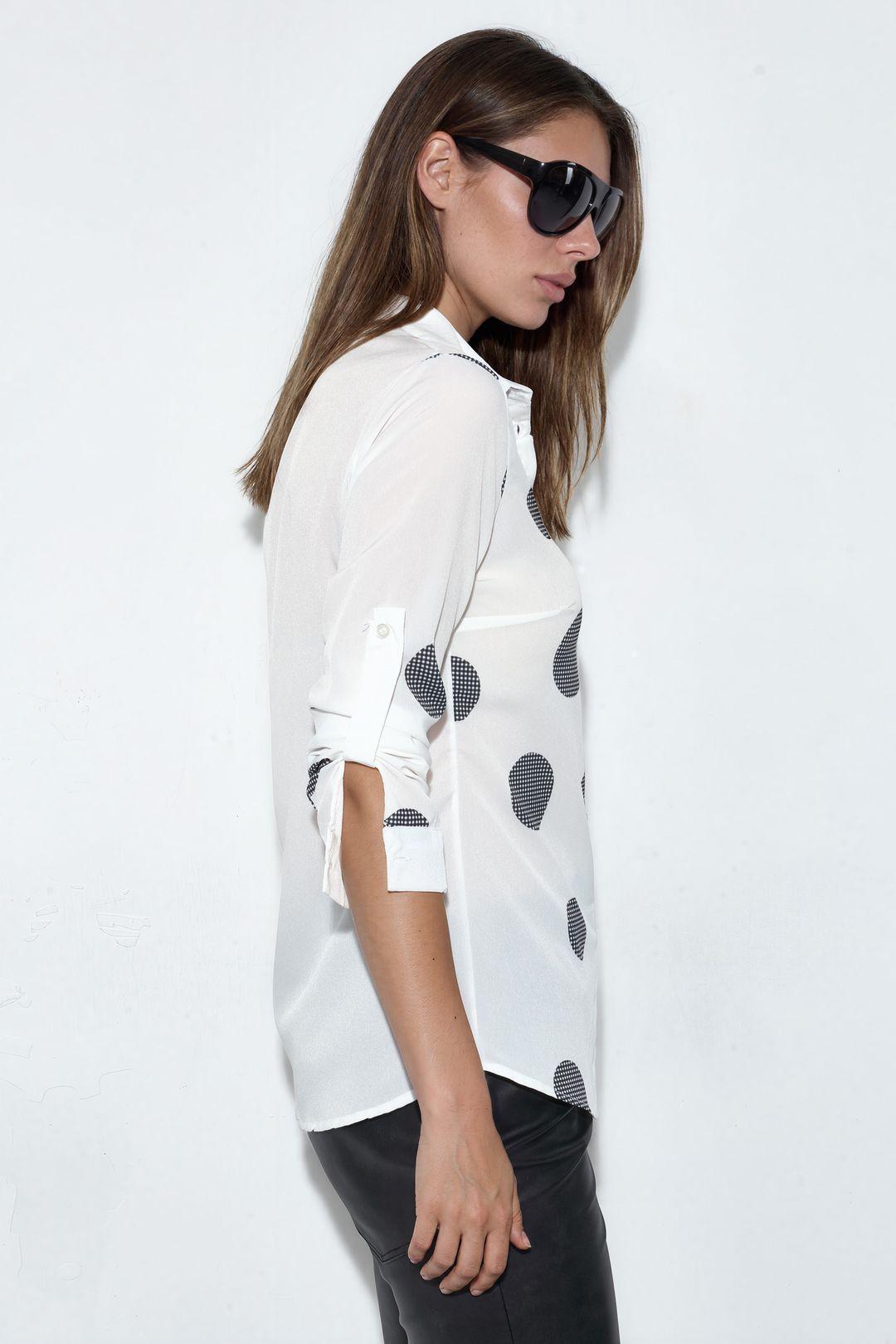 Punktmuster Crepe-Shirt