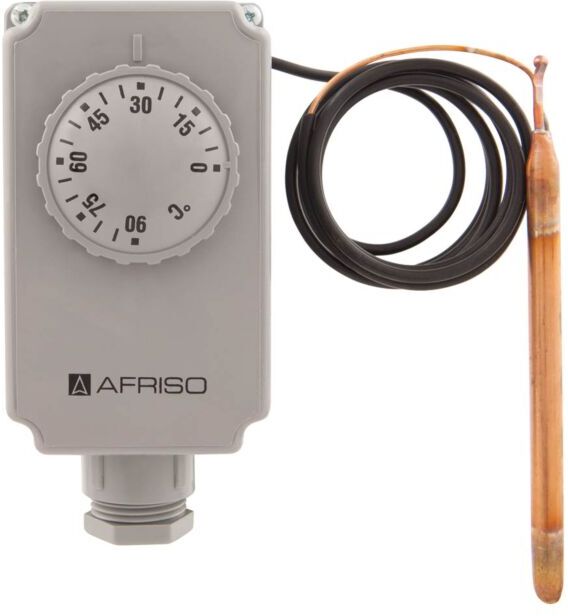 Afriso Gehäuse-Thermostat 67421X GTK/7RD, 0/90 °C, 1000 mm, mit Kapillar, außenliegend