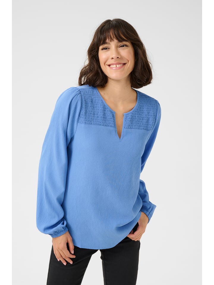 Kaffe Bluse in Hellblau - 46