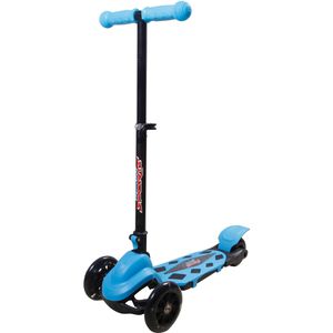 New-Sports Scooter 120, mit 3 Rollen, Kunststoff, blau, ab 3 Jahre, LED-Räder, klappbar, höhenverstellbar 64-74 cm
