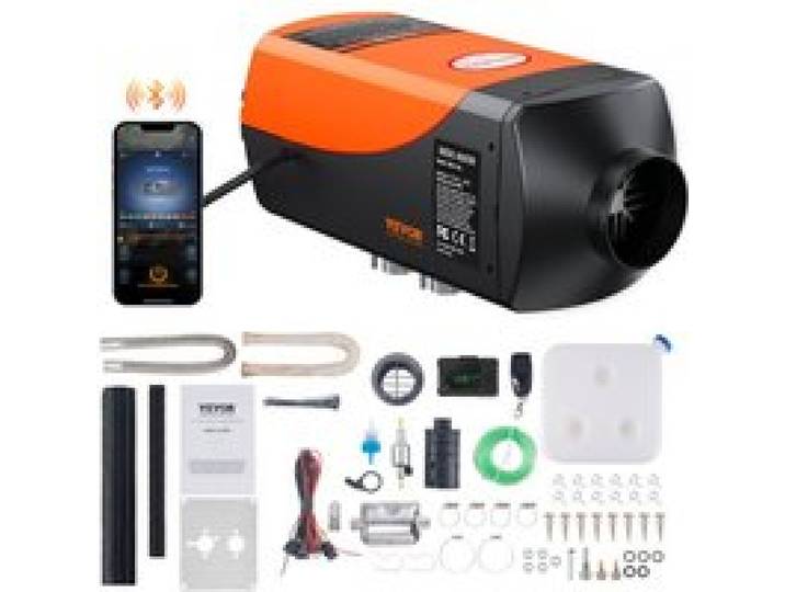 VEVOR Air Diesel Heater 12V 5-8KW, Diesel Air Heater, Standkachel, 0,16-0,62 l/u. Diesel Heater met LCD-scherm, afstandsbediening en Bluetooth-app.