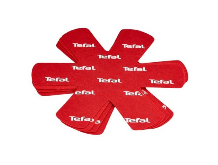 Tefal Ingenio 4er Set Pfannenschoner Filz Ø 38cm, Pfannenschutz zum Trennen und Schützen von Pfannen und Töpfen, Schutz vor unnötigen Kratzern, Ergänzung zu Ingenio Topf und Pfannensets, rot, K22030